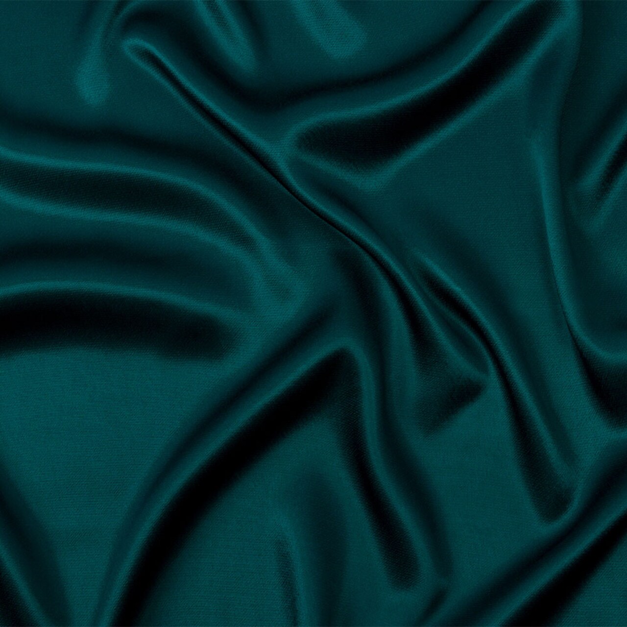 1 Yard Sustainable Viscose Fluid Satin Teal Fabric 55 Inches Width